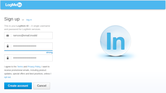 Hamachi Ubuntu Install 07 Register Logmein Account
