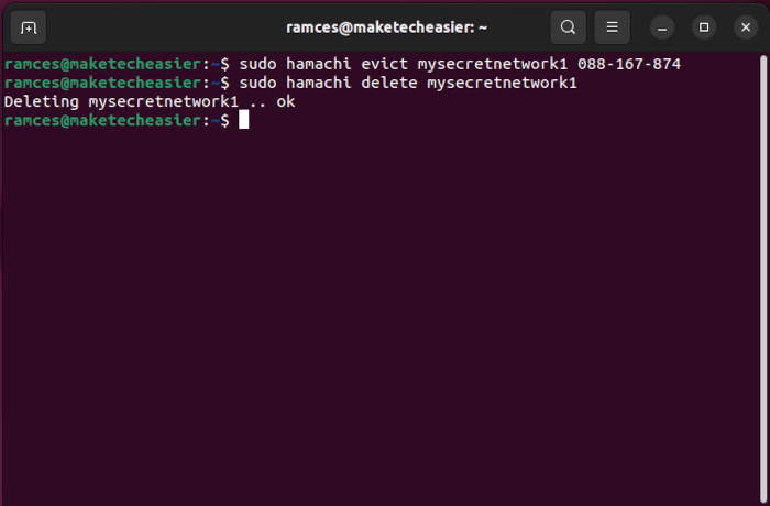 Hamachi Ubuntu Install 11 Delete New Network