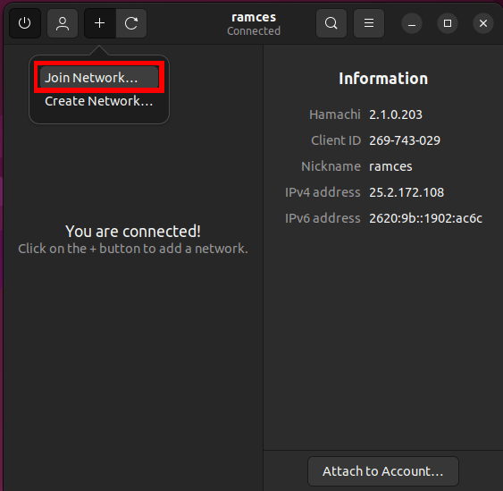 Hamachi Ubuntu Install 18 Join New Network