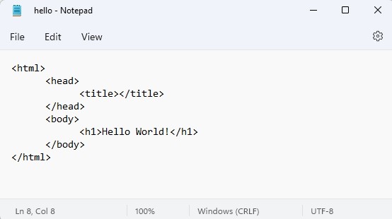 How To Set Up A Local Web Server Windows Notepad