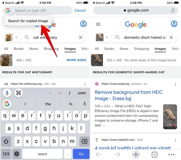 Iphone Chrome Paste Copied Photo