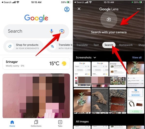 Iphone Google Lens Select Photo