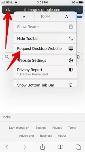 Iphone Safari Desktop Site