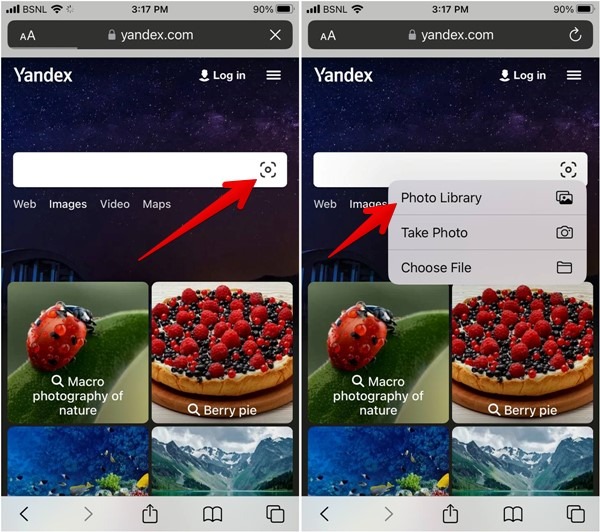 Iphone Yandex Image Upload