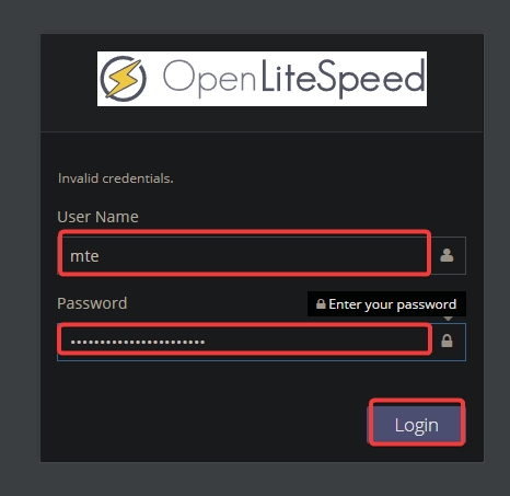 Lomp Stack Log In Web Ui