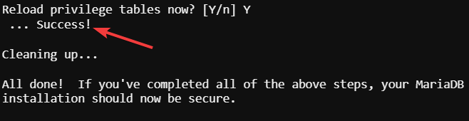 Lomp Stack Secure Mariadb Reload Privilege Tables