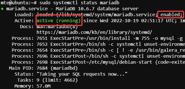 Lomp Stack Status Mariadb Service