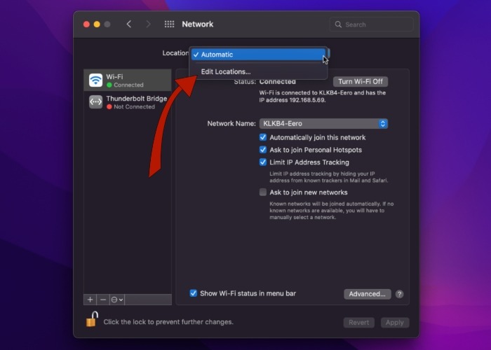 Monterey Auto Wifi Location
