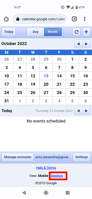 Moon Phases With Google Calendar Mobile Desktop View