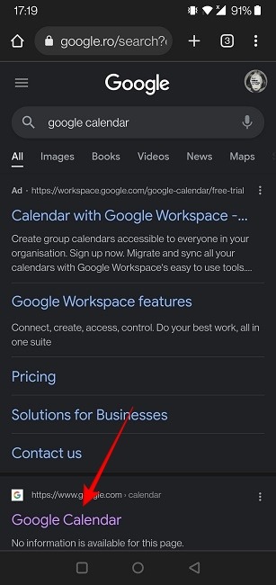 Moon Phases With Google Calendar Mobile Search