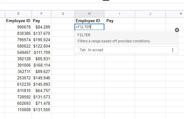 Most Useful Google Sheets Formulas Filter