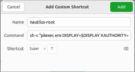 Open Files Root Ubuntu 18 New Shortcut Keybinding