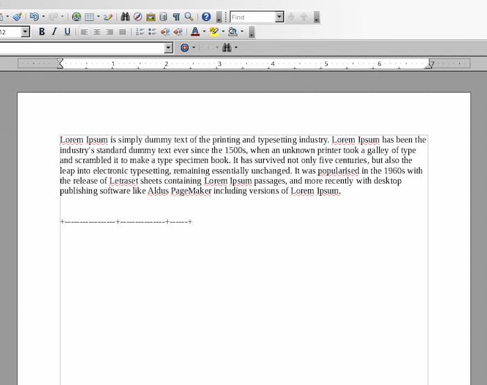 Open Office Tips Create Table