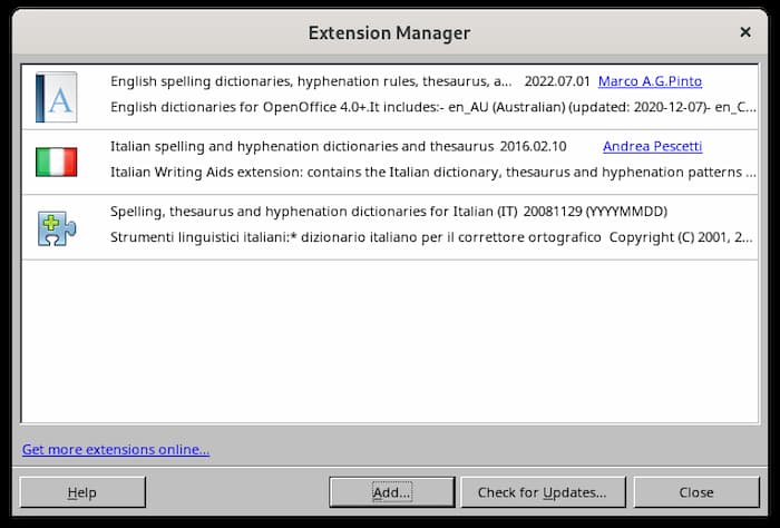 Open Office Tips Extension