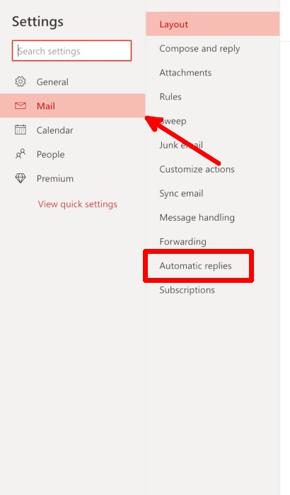 Out Of Office Message Outlook Settings