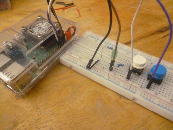 Pushbuttons On Breadboard With Led For Raspberry Pi Pwm Led Guide
