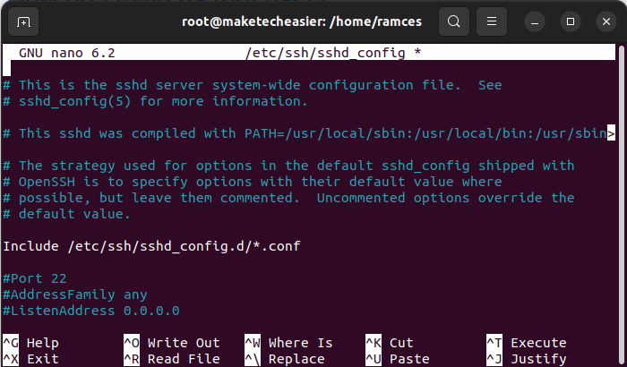 Secure Ubuntu Server Tips 07 Sshd Config Default