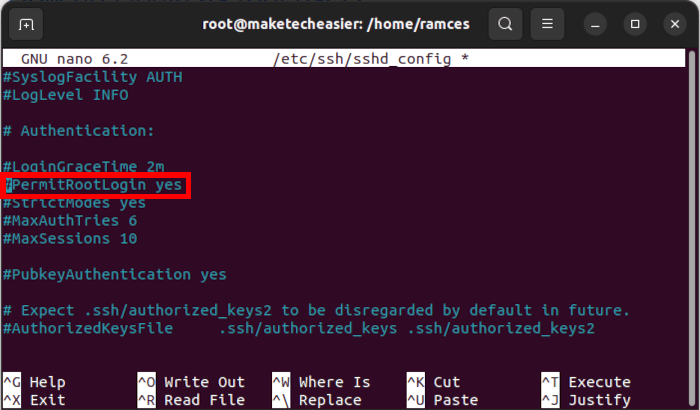 Secure Ubuntu Server Tips 08 Permitrootlogin Variable