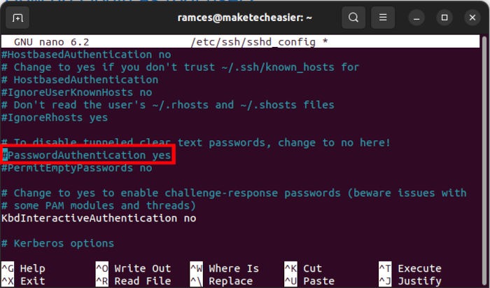 Secure Ubuntu Server Tips 13 Disable Password Authentication