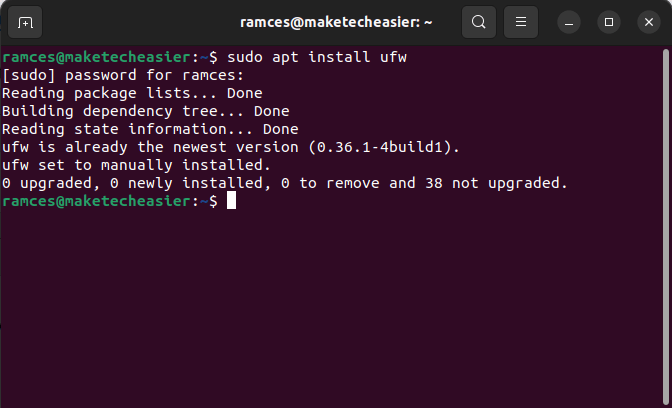 Secure Ubuntu Server Tips 15 Installing Ufw