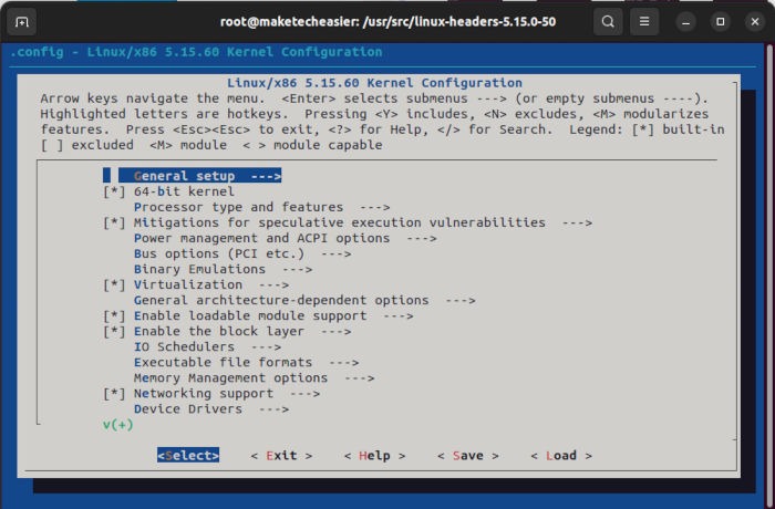 Secure Ubuntu Server Tips 20 Make Menuconfig