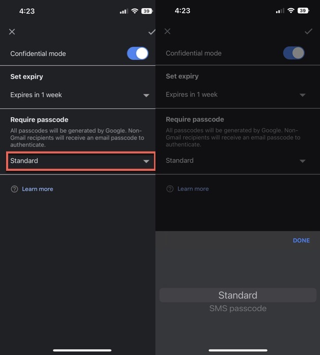 Setup Password For The Encrypted Email