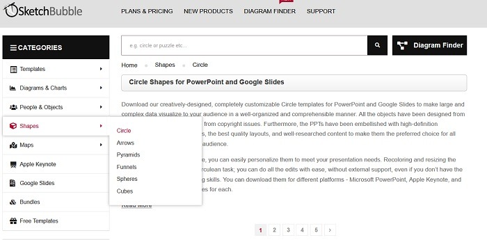 Sketch Bubble Review Search Shapes
