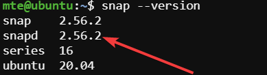 Snapcraft Snapd Version
