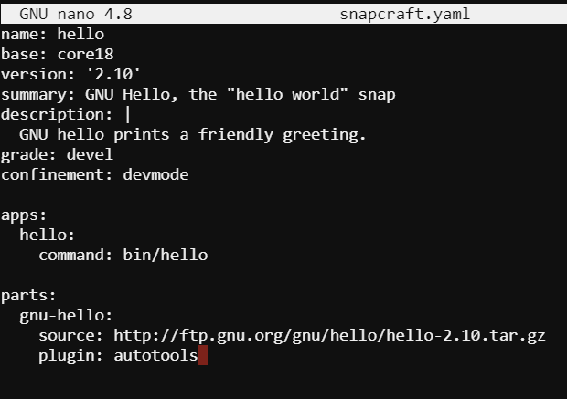 Snapcraft.yaml File
