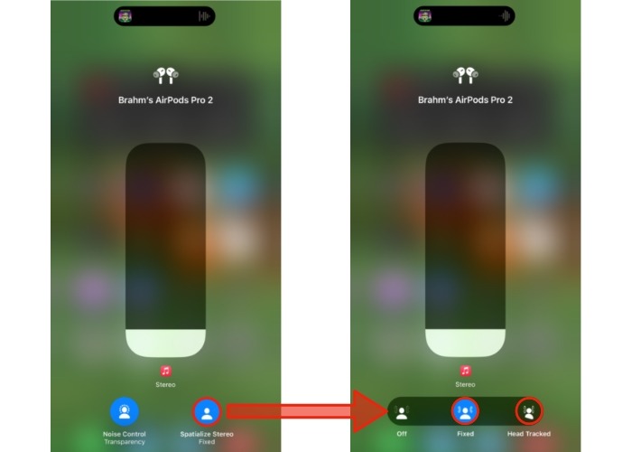Spatial Audio Toggle Options Ios