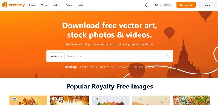 Vecteezy's image search engine for both free and premium photos.