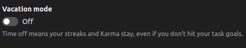 Todoist Vacation Mode