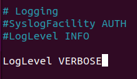 Ubuntu Ssh Server Secure 15 Increase Diagnostics Logging