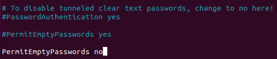 Ubuntu Ssh Server Secure 16 Disable Empty Passwords