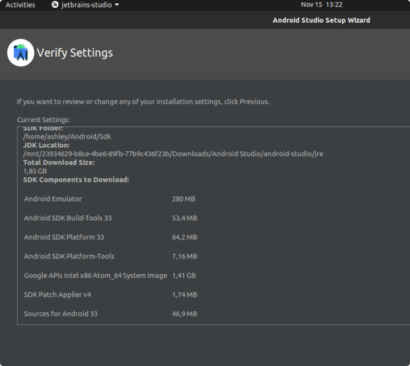 Android Studio Installation Screenshot 1