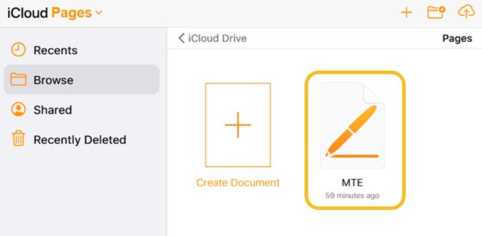 Apple Pages File Uploaded