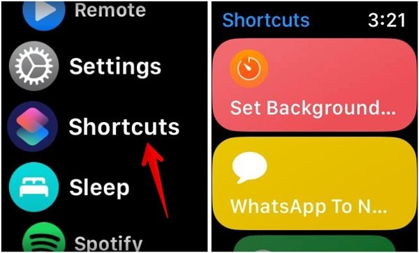 Apple Watch Shortcut Run