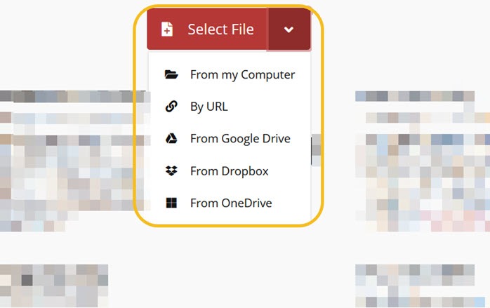 Cloudconvert Select File