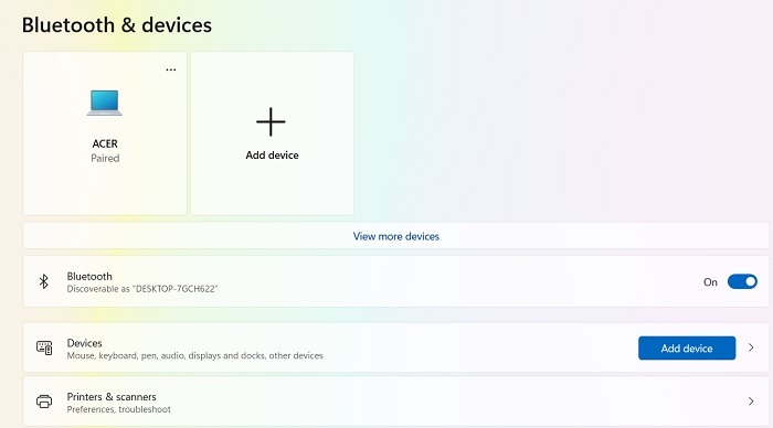 Common Windows Problems Solution Bluetooth Discoverability Add Devices
