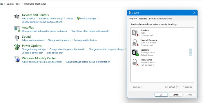 Common Windows Problems Solution Control Panel Sound Speakers On