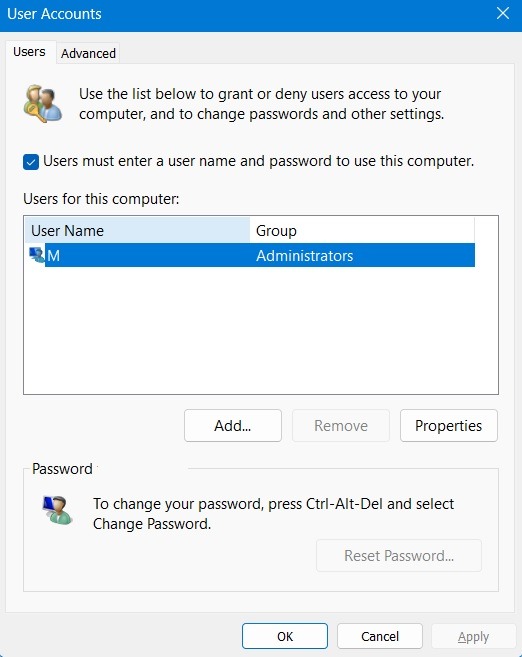 Common Windows Problems Solution User Accounts Panel