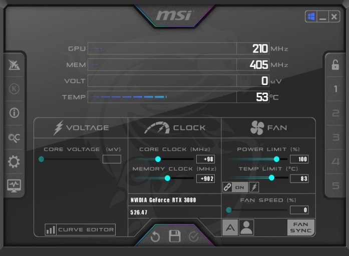 Fan Control Afterburner Home