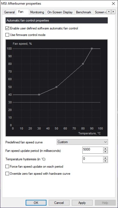 Fan Control Afterburner Settings