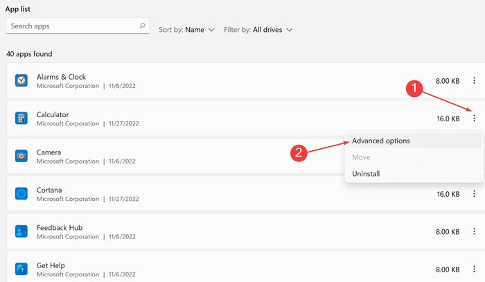 Fix Calculator - Advanced Options
