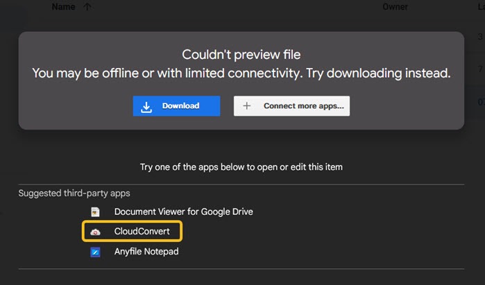 Googledrive Cloudconvert Install