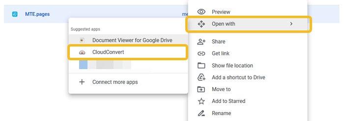 Googledrive Open Pages Files