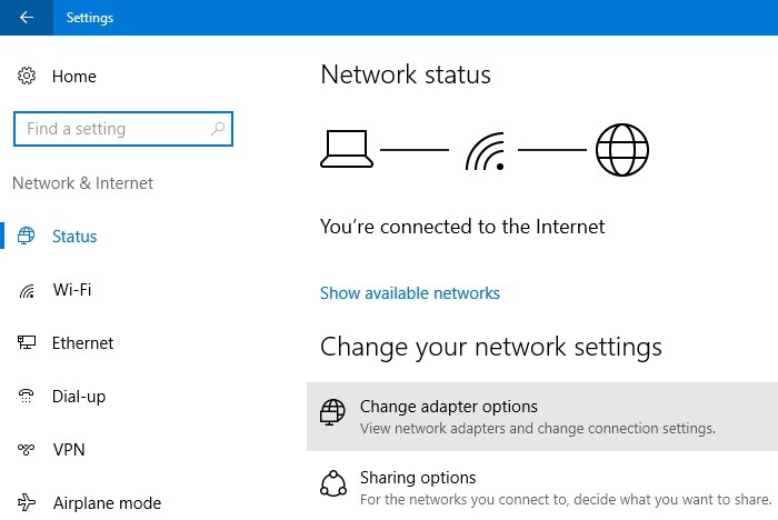 Microsoft Store Not Working Change Adapter Options