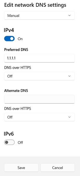 Microsoft Store Not Working Preferred Dns