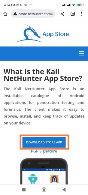 NetHunter app store