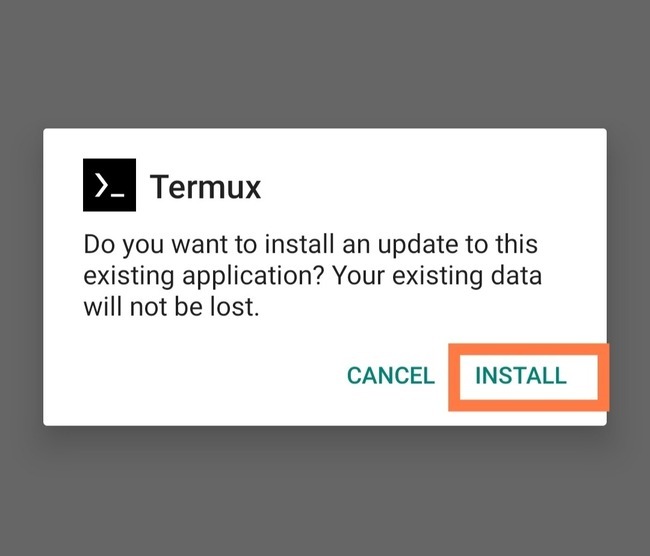 Installing the Termux app